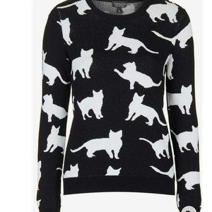 Topshop cat sweater in size 2/UK 6